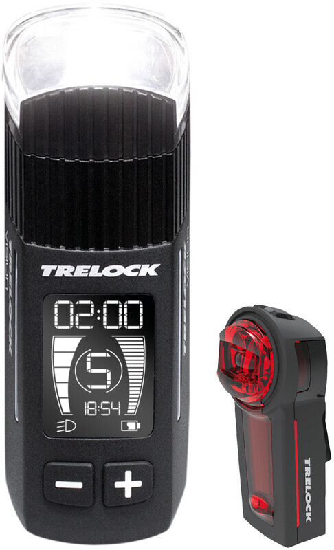 Trelock LS 760 Vision/LS 740 Vector Signal USB Verlichtingsset, zwart
