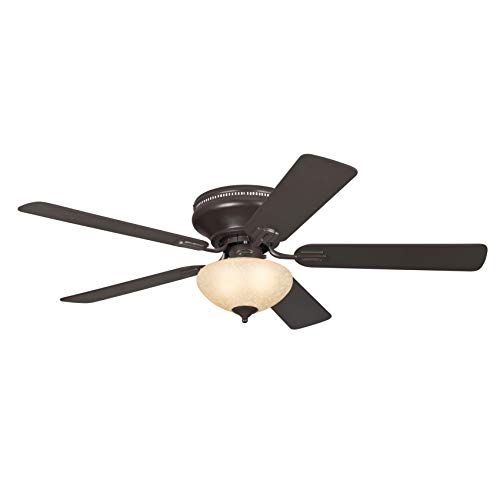 Westinghouse Lighting Ceiling Fan 132 cm with Lighting and Remote Control White with Dimmable LED Lamp with Opal Milk Glass DC Motor