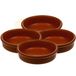 Cosy&Trendy Kleine tapas schalen bruin - set van 20x stuks - Creme brulee bakjes/schaaltjes - dia 7 cm