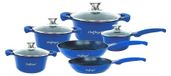 Casseroles, poêles et casseroles - Bleu - 6 pièces