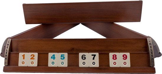 Helena Wood Art Handgemaakte rummy speelset - Okey - 100% Hout - Luxe uitgave - Inclusief tas - Rummi