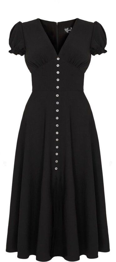 Hell Bunny Jinx Dames Midi-jurk - zwart