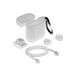 DeLOCK Apple AirPods beschermhoes gemaakt van siliconen incl. 5-in-1 accessoireset in wit, compatibel met Airpods 1 & 2, 18351