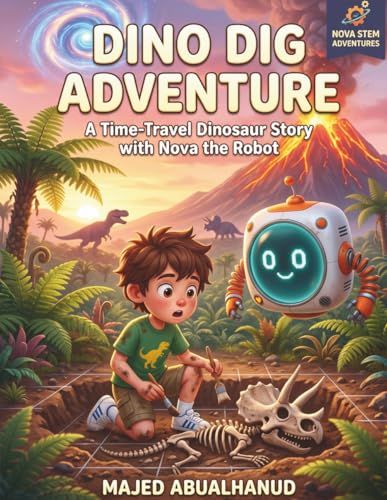 Dino Nova STEM Adventures Dino Dig Adventure: A Time-Travel Dinosaur Story with Nova the Robot