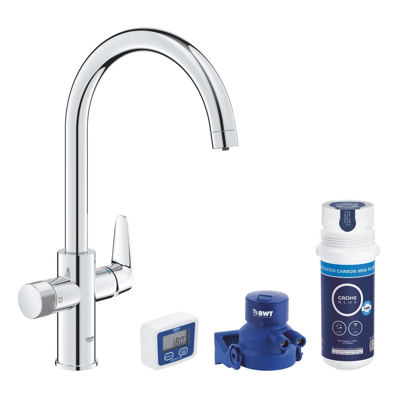 GROHE Blue Pure Start Curve Keukenmengkraan - Chroom