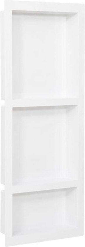 vidaXL Douchenis - met 3 vakken - 41x99x9 cm - hoogglans wit