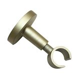 GARDINIA Plafondsteun met metalen montageplaat, voor 1 roede, open, montagemateriaal meegeleverd, Kira-collectie, Ø19 mm, champagne, 32754