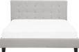 Beliani ROCHELLE Lit deux personnes Gris clair 180 x 200 cm Polyester