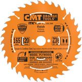 CMT Universele cirkelzaag HW 165x20(+15,87)x1,7 Z36 Massieve houtsoorten, Multiplex