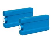 BranQ Home essential Koelinleg 250 ml voor toeristische koelkasten voor lunch, koeltas en koelbox, taarthouder, 2 stuks, van hoogwaardig BPA-vrij, blauw, 165 x 80 x 25 mm, kunststof PP