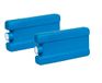 BranQ Home essential Koelinleg 250 ml voor toeristische koelkasten voor lunch, koeltas en koelbox, taarthouder, 2 stuks, van hoogwaardig BPA-vrij, blauw, 165 x 80 x 25 mm, kunststof PP