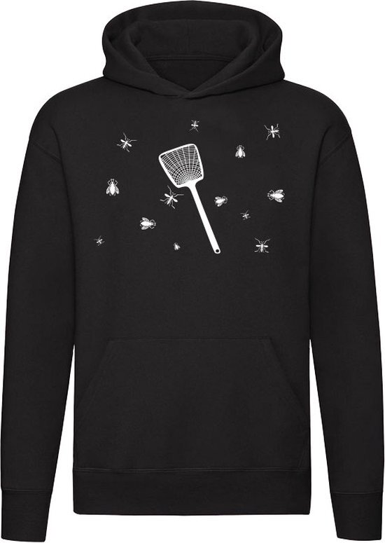 Vliegenmepper met vliegen Hoodie - insecten - plaag - beesten - zomer - vlieg - unisex - trui - sweater - capuchon