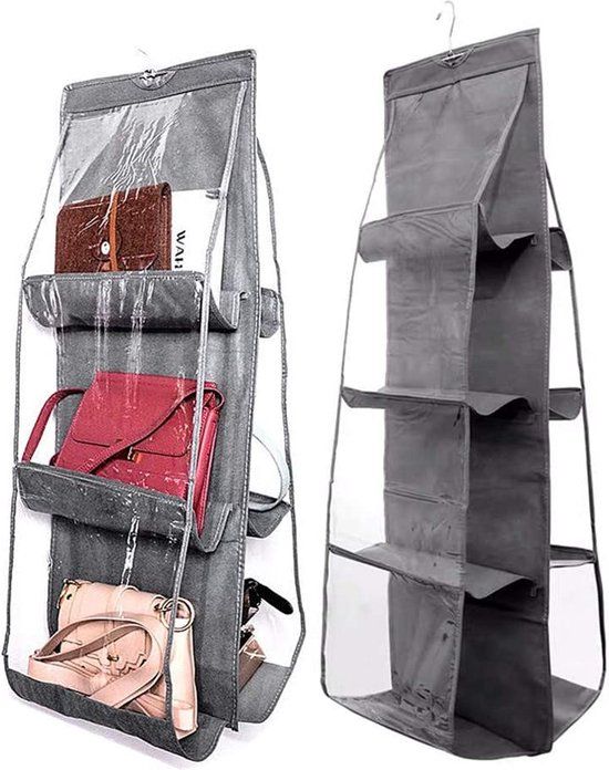 Hangende Opberger - Zwart - Linnen - 90x35x35 cm - 20 l
