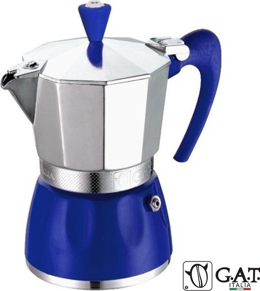 G.A.T. Italia Delizia Blauw 6 kops Percolator - 300ml - Made in Italy