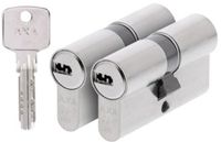 AXA Dubbel Cilinderslot - 30/30 mm - Comfort Security - Veiligheidscilinder Vernikkeld - SKG2 - incl. 6 sleutels