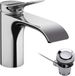 Hansgrohe Vivenis mit einem Griff Waschbeckenarmatur 80 mit Pop-up Zugstange Chrom 75010000