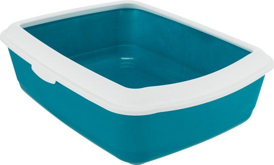 Trixie Kattenbak Classic Antraciet / Wit - Gesloten - Grijs