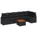 vidaXL Banc de jardin noir polyrotin