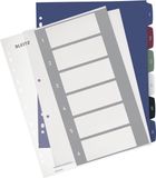 Leitz Personaliseerbare Tabbladen, 11-gaatsperforatie, 1-6 Tabs, 20 stuks