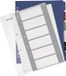 Leitz Personaliseerbare Tabbladen, 11-gaatsperforatie, 1-6 Tabs, 20 stuks