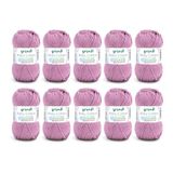 Gründl Babywol 50% katoen, 50% polyacryl, 50g/140m, Naalddikte 3,5-4,5, 10 x 50g, Lila