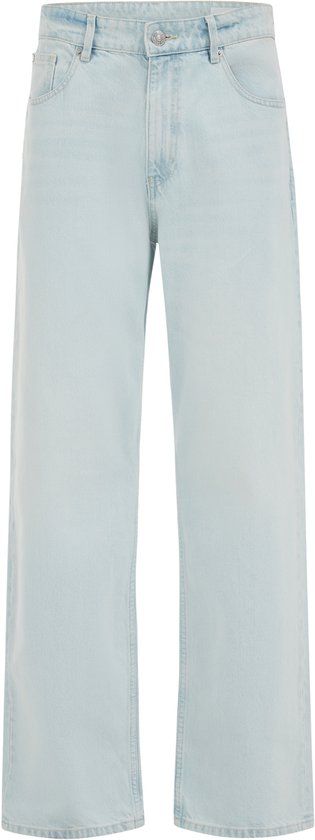 WE Fashion Heren loose fit jeans Light blue Katoen W34