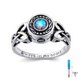 Hemelwinkel Luxe Asring – 925 Zilver - Handgemaakte Urn Ring / Crematie Ring – Urn - Gedenksieraad voor As van Overledene of Dierbare – Rouwsieraad / Memorial Ring - Herdenkingsring - 19 mm