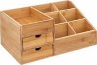 5five Five Sieraden/make-up organizer - bamboe - rechthoek - 33 x 15 x 20 cm - organizers