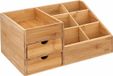 5five Five Sieraden/make-up organizer - bamboe - rechthoek - 33 x 15 x 20 cm - organizers