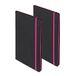 Merkloos Set van 2x stuks schriften/notitieboekje roze met elastiek A5 formaat - 80x gekleurde blanco paginas - opschrijfboekjes