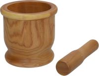 Gerimport Vijzel met stamper - hout - 15 x 14 cm