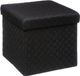 5five Poef/Hocker/opbergbox - Zwart - Polyester - 31 x 31 cm - Opvouwbaar