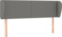 vidaXL Hoofdbord met randen 147x23x78/88 cm stof donkergrijs