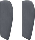 vidaXL Hoofdbord oor Dim Grijs 40 x 23 x 6 cm Fluweel