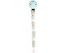 Nattou Silicone Speenkoord - Fopspeenketting - 21 cm - Multi Groen Gestipt