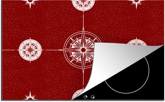 KitchenYeah® Inductie beschermer 77x51 cm - Kompas - Multicolor - Inductie kookplaat