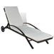 VidaXL Lounge Tuinstoel Gecapitonneerde zitting Polyrattan Staal Crème Wit