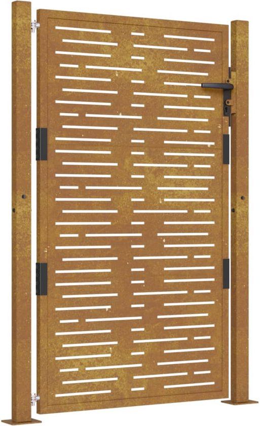 vidaXL - Tuinpoort - vierkant - 105x155 cm - staal - groen - enkele poort