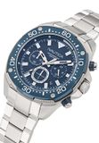 Nautica Nct Bluesail Analoog Horloge Blauw Case: 100% Stainless Steel | Armband: 100% Stainless Steel 46 mm