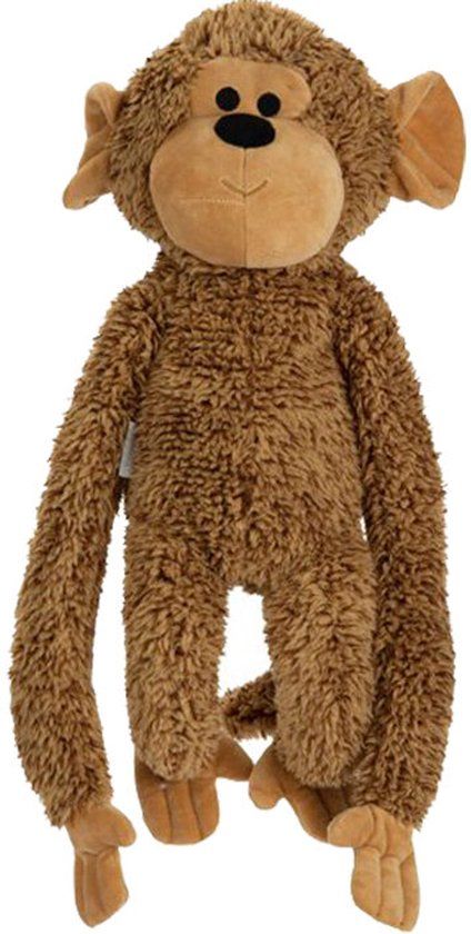 Beeztees Honden knuffel Aap Vik - Pluche - Bruin - 40x20x13 cm
