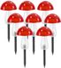 Cepewa Tuinlamp Paddenstoel - 8x - Solar - H20 cm - Incl. Grondpen - Aan/Uit Schakelaar