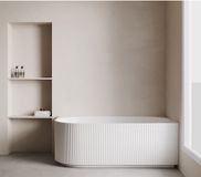 Wiesbaden Rivi Hoekbad Rechts - 170x80cm - Acryl - Glans Wit - Met Waste