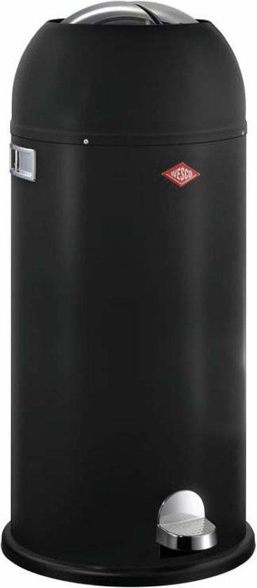 WESCO Kickmaster Maxi Prullenbak | Pedaalemmer | 40 Liter | Metaal - Matzwart