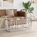 Maison Exclusive - Table basse, 110x45x45 cm, acier inoxydable et verre