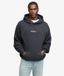 Superdry Sweat à capuche oversize en coton pour homme avec logo brodé et micro motif, gris foncé, taille L