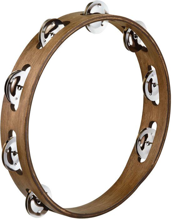 Meinl Traditional Tambourine TA1WB, 10", Single Row - Tamboerijn