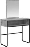 vidaXL Kaptafel met plank Grijs Sonoma 81 x 40 x 131 cm Bewerkt hout