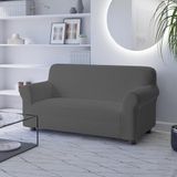 Italian Bed Linen DAHLIA Elastische bankovertrek, polyester, donkergrijs, 2-zits