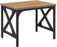 vidaXL Printerstand Artisanaal Eiken 40 x 30 x 31 cm Bewerkt Hout