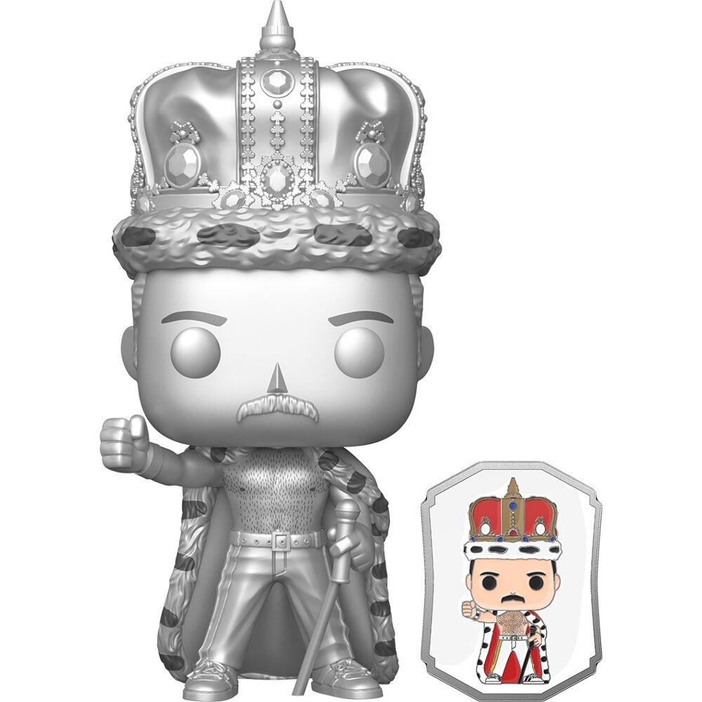 Freddie Mercury Silver Pop! with pin - Exclusive - Funko
